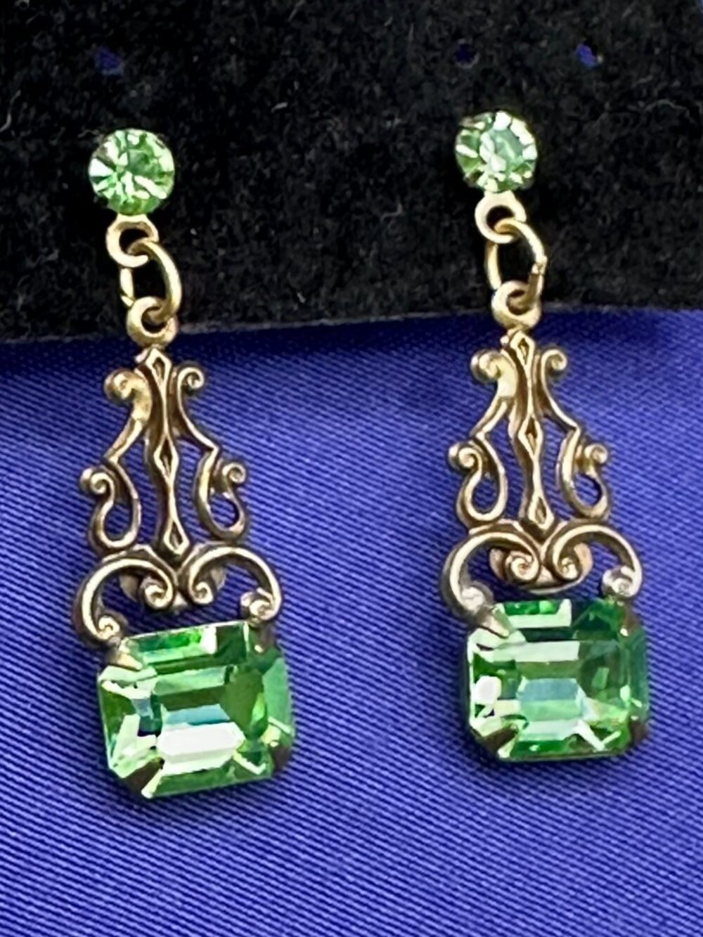 Sadie Green Renaissance Revival Antiqued Bronze Earrings